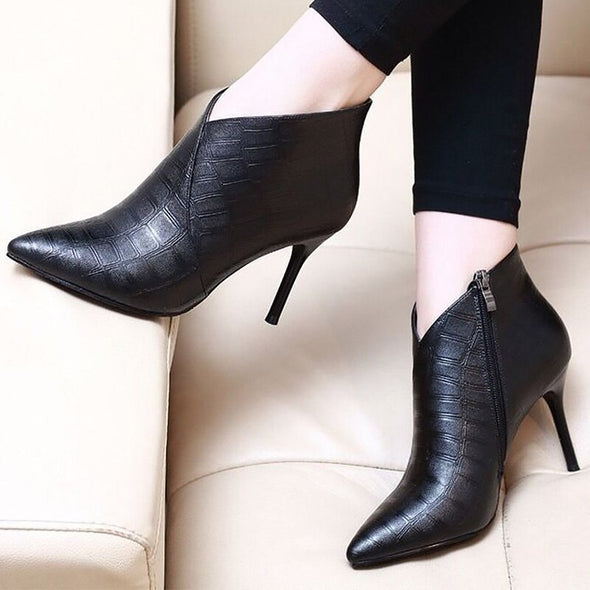 Waterproof High Heel Ankle Boots (2 Styles To Choose From)