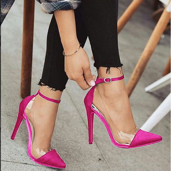 Sexy High Heel Shoes With Ankle Buckle (6 Colors To Choose From)