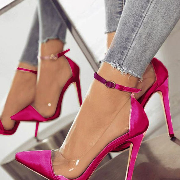 Sexy High Heel Shoes With Ankle Buckle (6 Colors To Choose From)