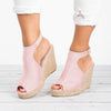 Suede Leather Summer Wedge Sandals (3 Colors To Choose From)