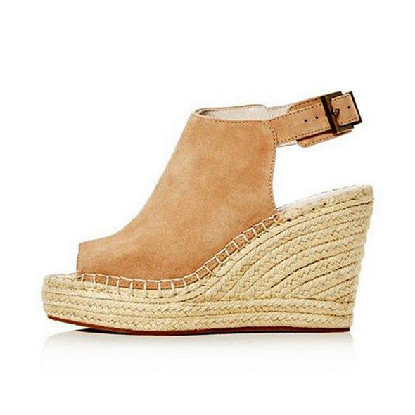 Suede Leather Summer Wedge Sandals (3 Colors To Choose From)