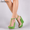 Transparent T-Strap High Heel Wedges (3 Styles To Choose From)