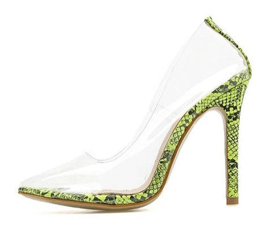 Sexy Green Serpentine Heels