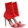 Red Ankle Stretch Heels